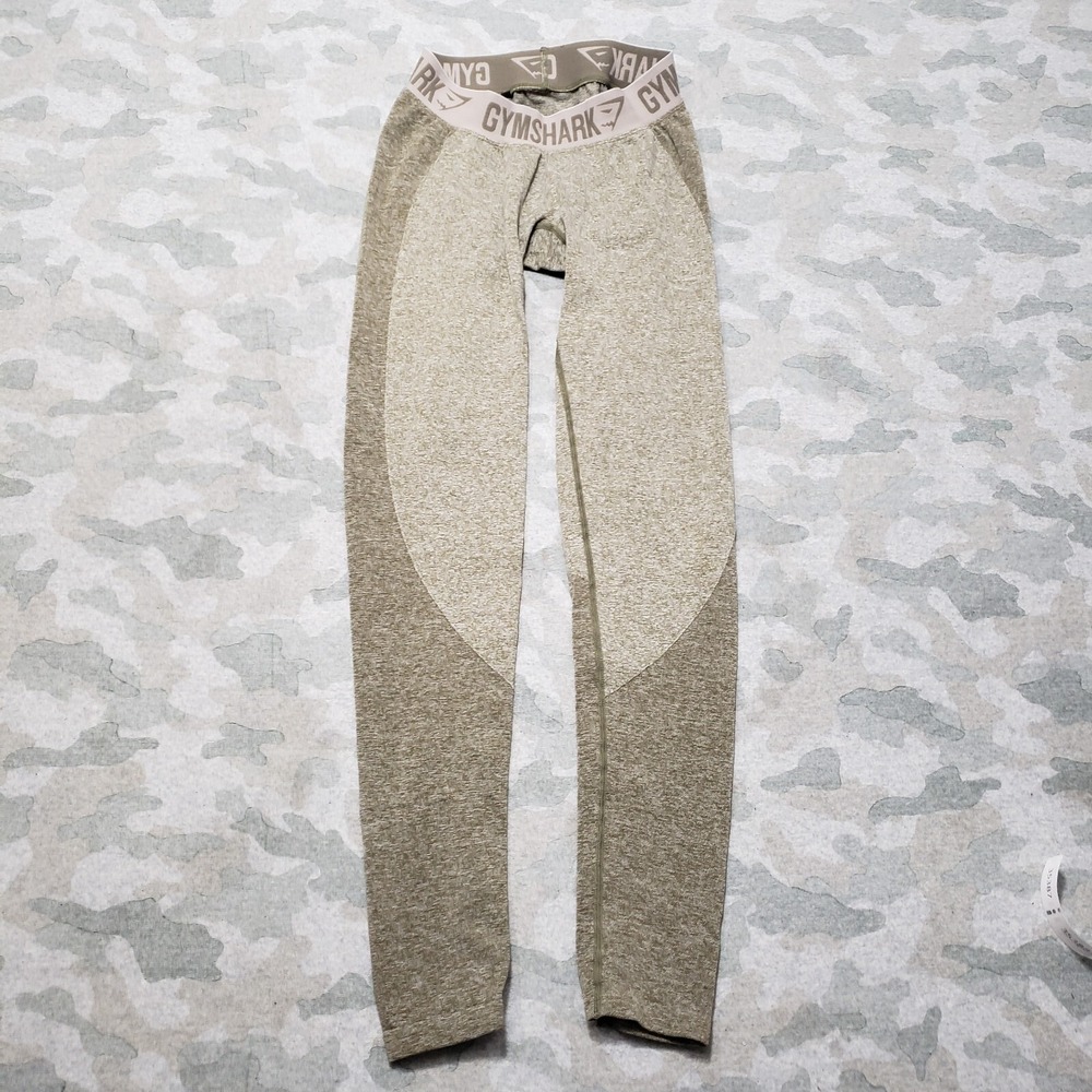 Gymshark Leggings Womens XS Green Pull On Gym Yoga Fitness